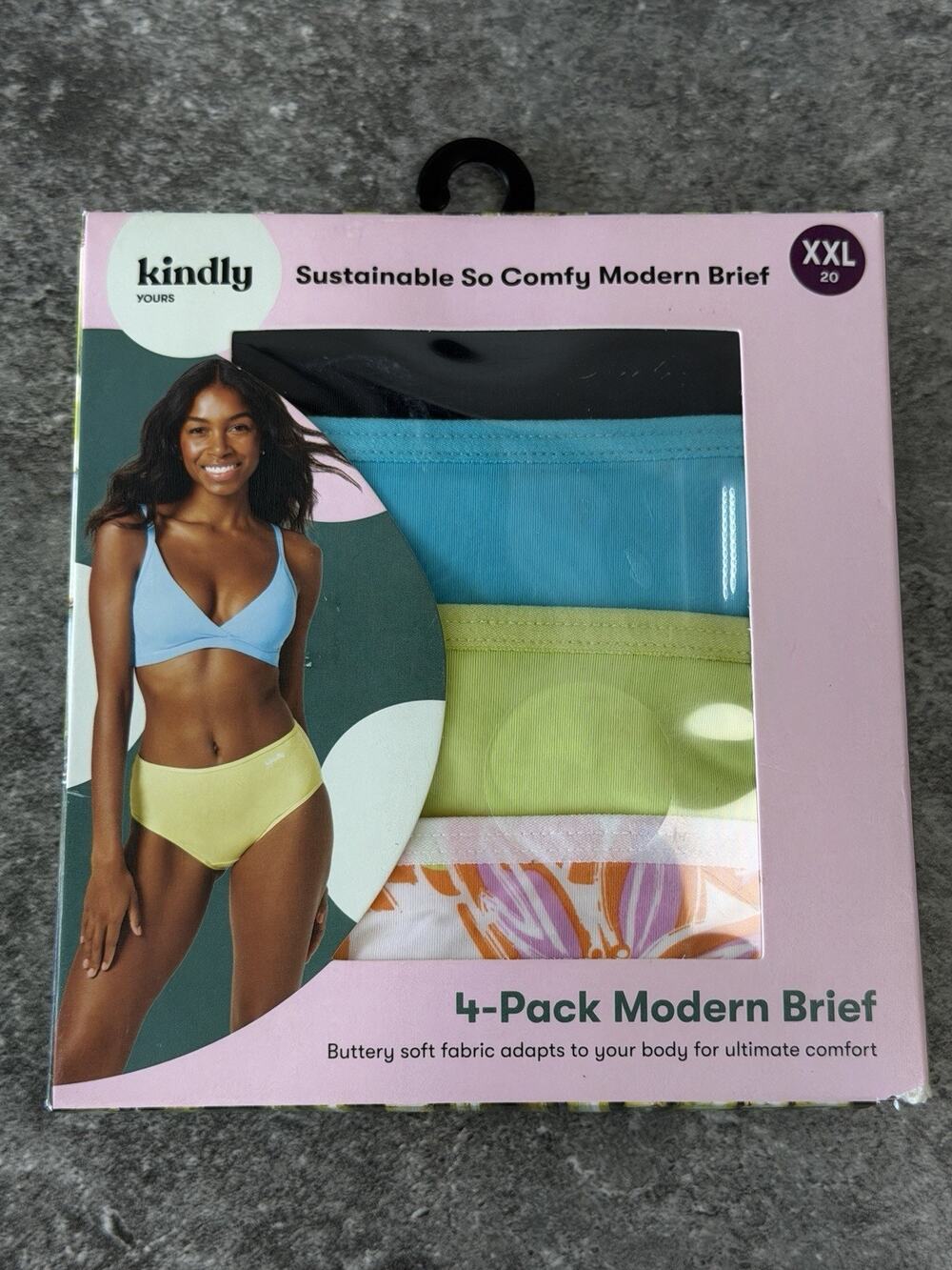 Kindly Yours Sustainable Modern Brief Panties Buttery Soft Womens XXL 20